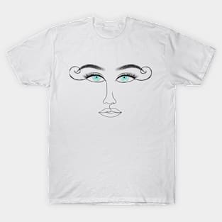 blue eye face T-Shirt